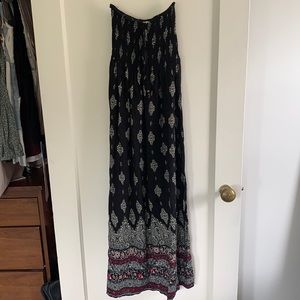 Strapless maxi dress